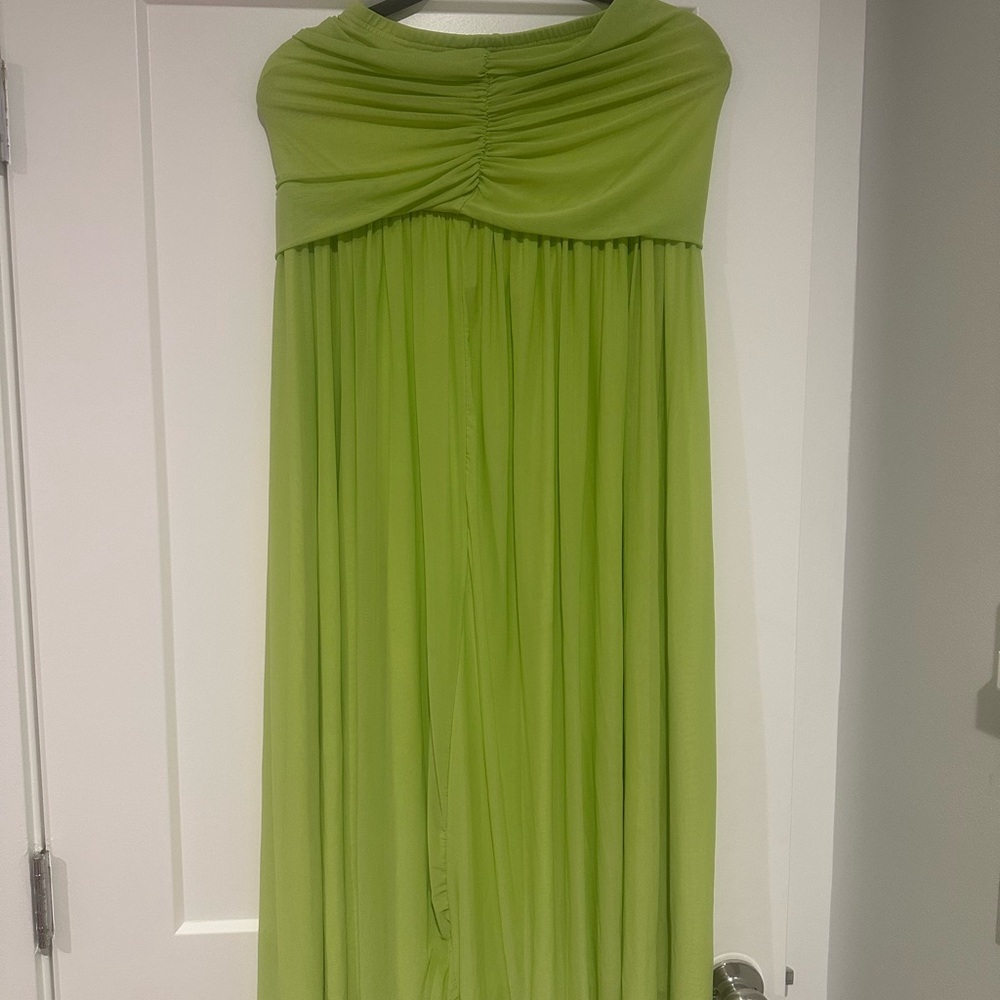 Soft Surroundings Lime Strapless Dress